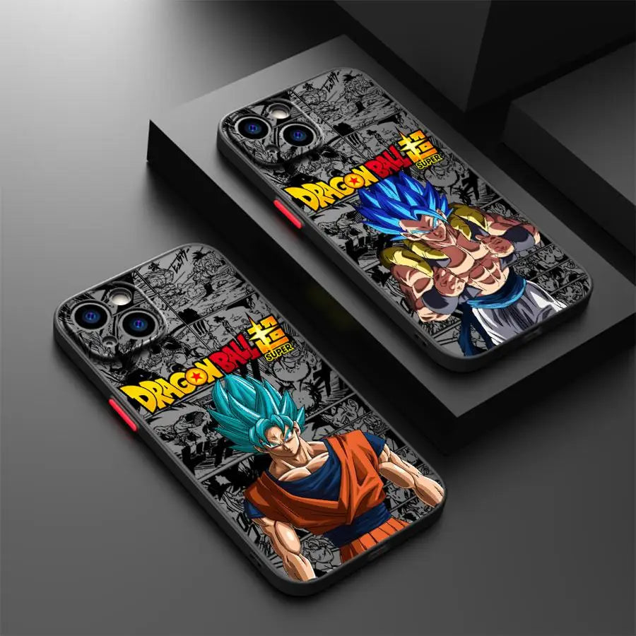 Case for iPhone 17 Air 16 Pro Max 15 Plus 11 13 Mini 14 7 8 12 XS 16e Back Phone Cover Dragon Ball Saiyan 4 Son Goku