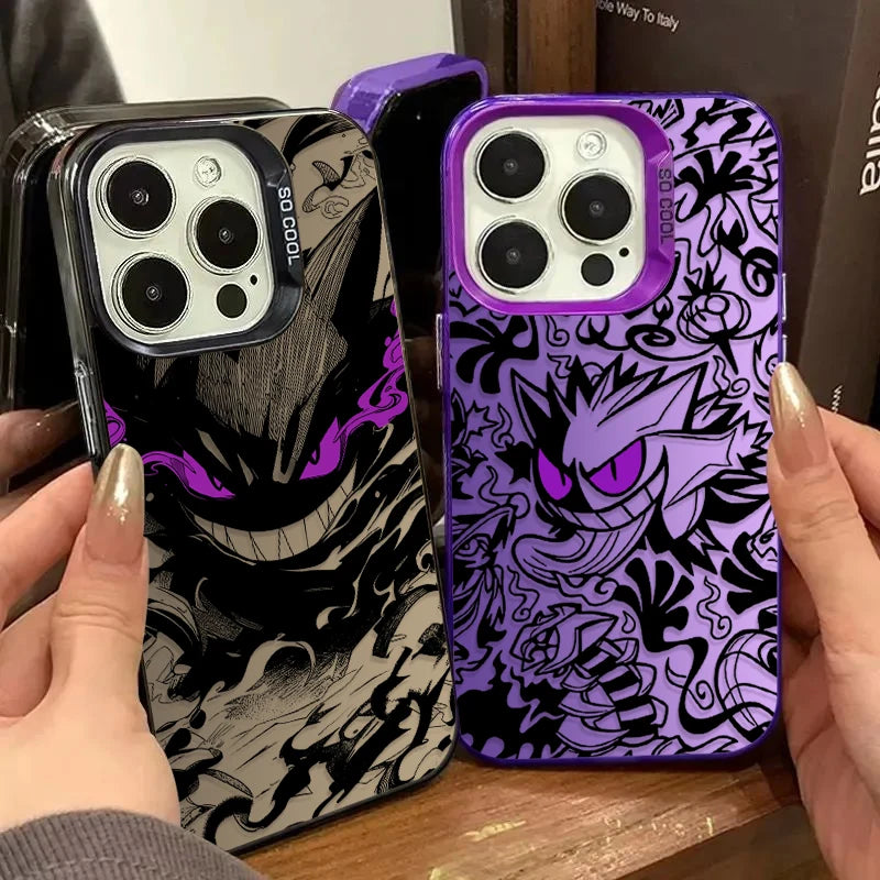 Anime Pokemons Gengars Phone Case For iPhone 17 16e 16 15 14 13 12 11 mini Pro Max X XR XSMAX 8 7 Air Plus Anti Fall Matte