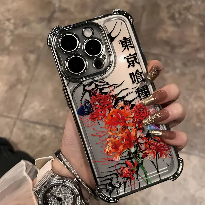 New Japanese design phone case of the anime Tokyo Ghoul trend, compatible with models for iPhone 17, 16, 15, 14, 13, 12, 11