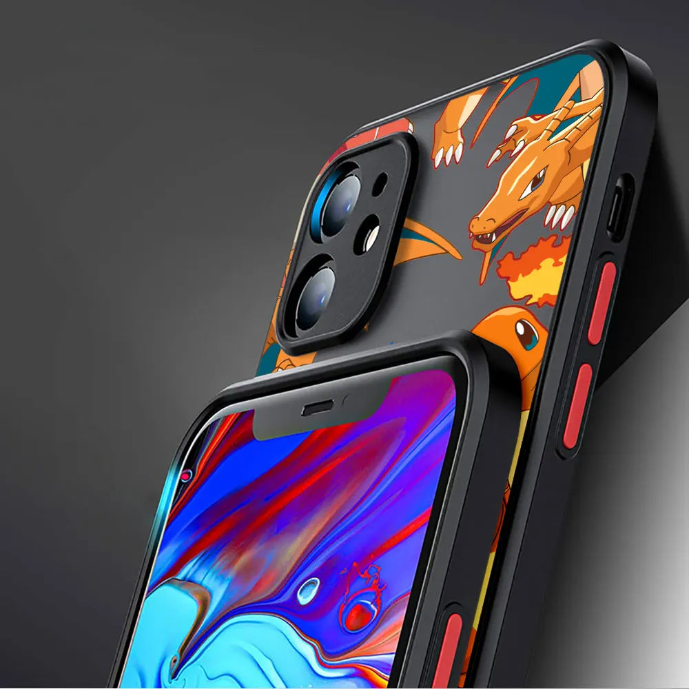 Hot Anime Cartoon Pokemon Case For Apple iPhone 11 13 15 Pro Max 14 Plus 12 Mini 7 8 SE X XS XR 6 Back Phone Cover PC Hard Funda